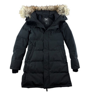 Aritzia Tna Black Ski & Snow Jacket with Fur Trim